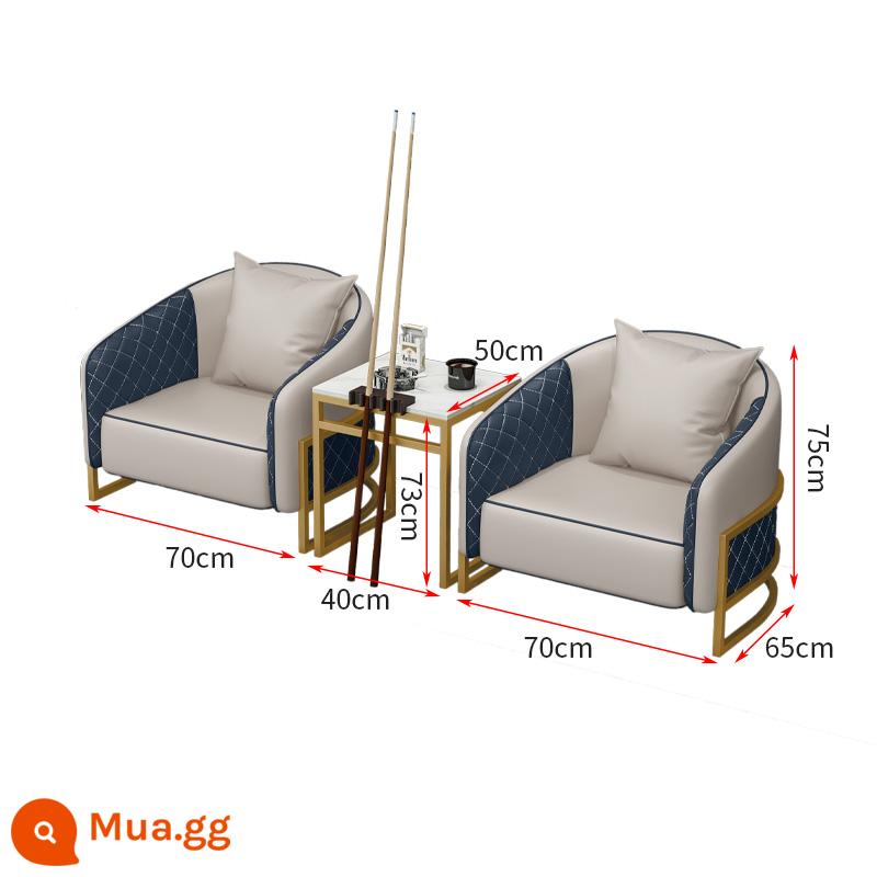 Bàn ghế bida, ghế sofa bida, ghế bida, ghế đánh bài đặc biệt tại sảnh bida, ghế xem bóng, ghế bida giải trí, phong cách mới - Sofa 2 chỗ màu be + bàn cà phê