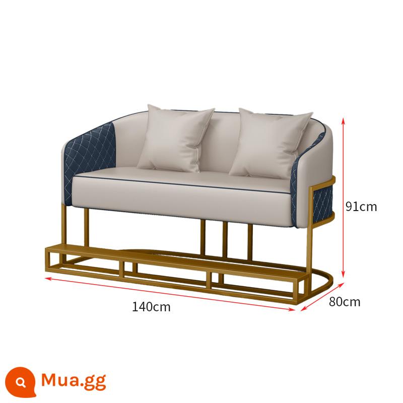 Bàn ghế bida, ghế sofa bida, ghế bida, ghế đánh bài đặc biệt tại sảnh bida, ghế xem bóng, ghế bida giải trí, phong cách mới - Sofa đôi màu be có chỗ để chân