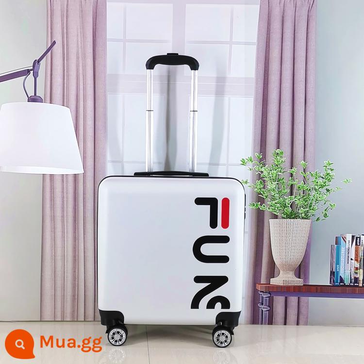 Vali lên máy bay mini 20 inch dành cho phụ nữ hộp xe đẩy nhỏ bằng lưới nhẹ màu đỏ Vali mật khẩu du lịch công tác 18 inch dành cho nam - người nổi tiếng trên mạng da trắng