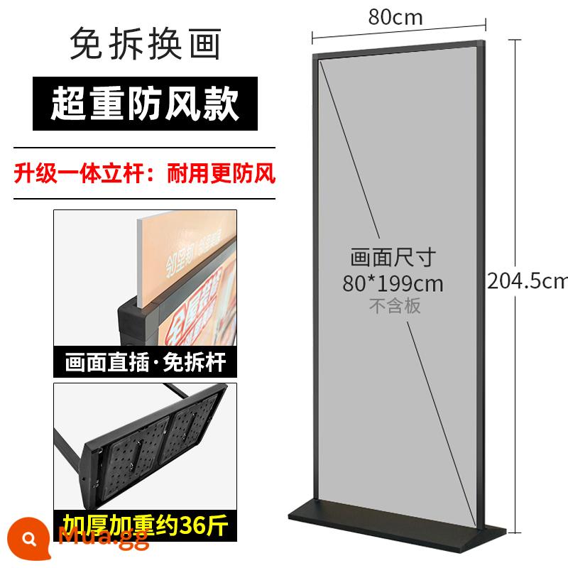 Giá trưng bày Liping 80x180 giá trưng bày biển quảng cáo ngoài trời dọc giá treo áp phích từ sàn đến trần loại cửa giá đỡ cuộn - 80X200cm [chống gió quá cân: nặng 36 pound] cột tích hợp được nâng cấp