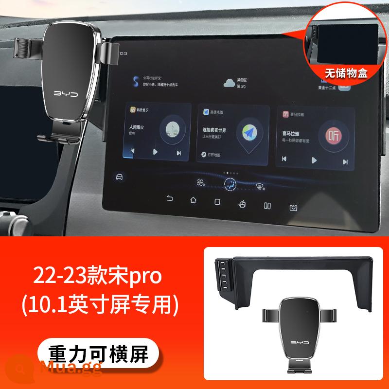 BYD Dolphin Qin PLUS Tang dmi Han EV Song Pro/Max Yuan Kẻ hủy diệt 05 Giá đỡ điện thoại di động trên ô tô chuyên dụng - [Trọng lực cho phép màn hình ngang] 22-23 Song pro (màn hình 10,1 inch) - không có hộp đựng