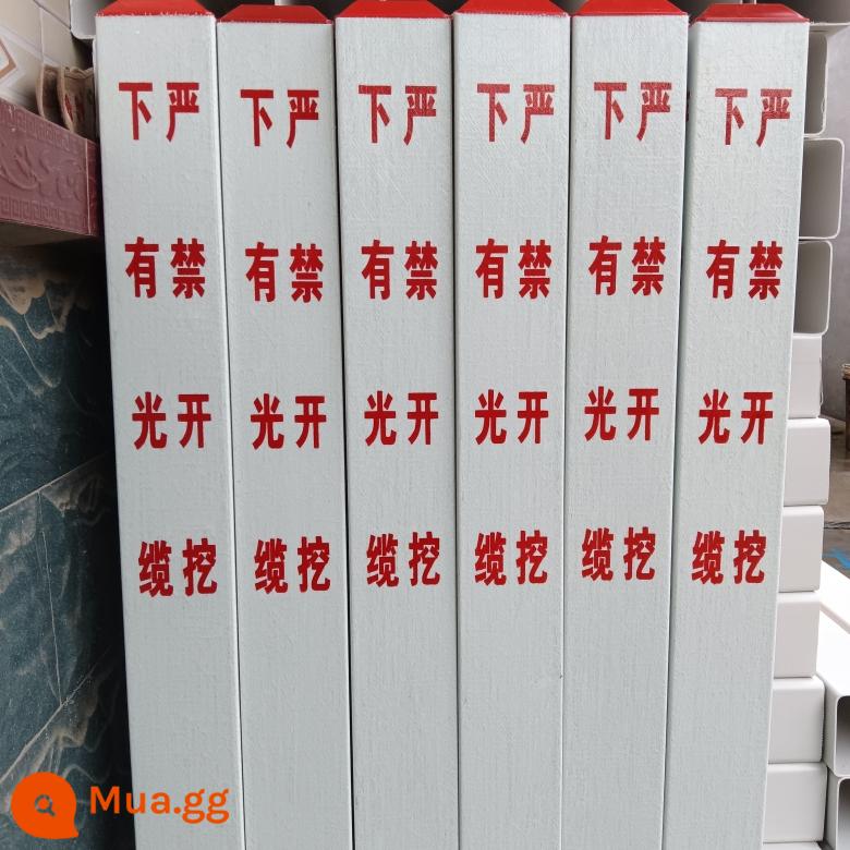 Cọc báo hiệu cáp điện Cọc cảnh báo Cọc PVC sợi thủy tinh Dầu khí Cọc biển báo cấp nước Cọc ranh giới - Sợi thủy tinh + cáp quang bên dưới