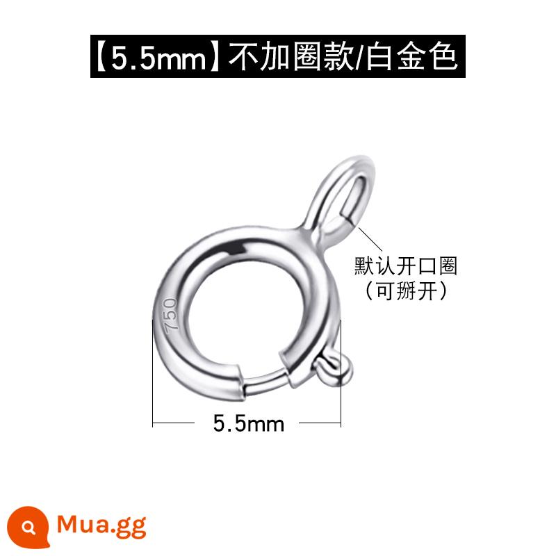 Nguyên Chất Vàng 18 K Mỏng Khóa Vòng Cổ Tự Làm Phụ Kiện Hoa Hồng Vàng K Bạch Kim Kết Nối Lò Xo Vòng Cổ Dây Đầu Màu Vàng khóa Dây - Nhẫn mở 5,5 mm (vàng trắng)