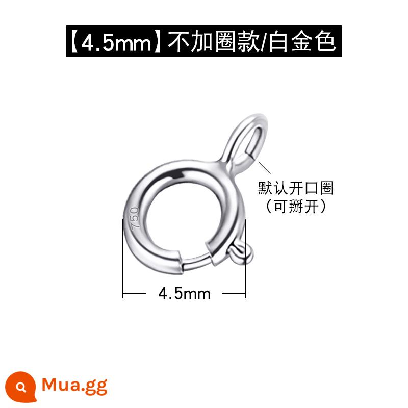 Nguyên Chất Vàng 18 K Mỏng Khóa Vòng Cổ Tự Làm Phụ Kiện Hoa Hồng Vàng K Bạch Kim Kết Nối Lò Xo Vòng Cổ Dây Đầu Màu Vàng khóa Dây - Nhẫn mở 4,5 mm (vàng trắng)