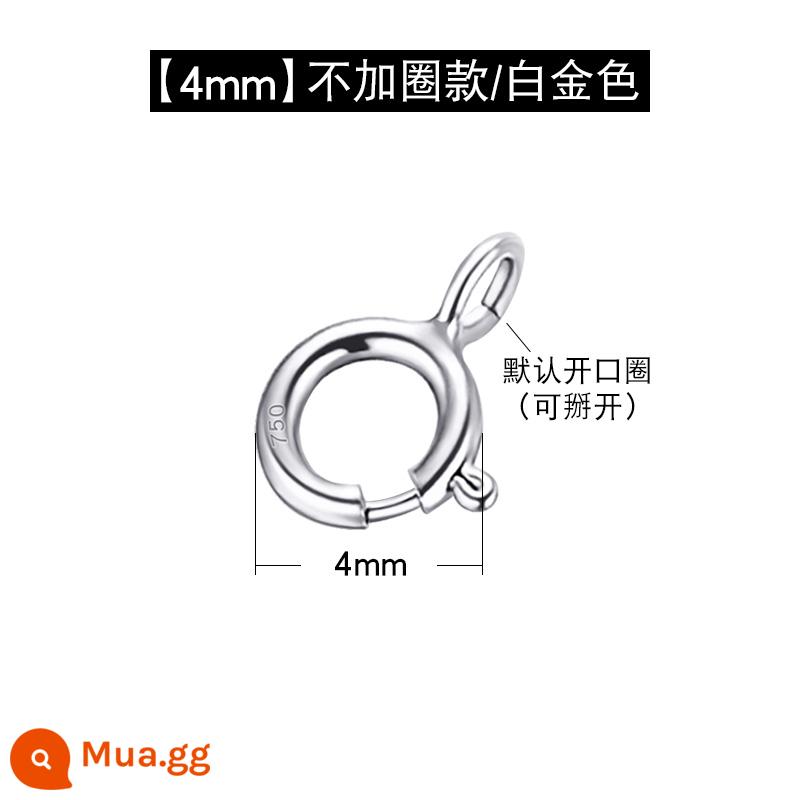 Nguyên Chất Vàng 18 K Mỏng Khóa Vòng Cổ Tự Làm Phụ Kiện Hoa Hồng Vàng K Bạch Kim Kết Nối Lò Xo Vòng Cổ Dây Đầu Màu Vàng khóa Dây - [Kích thước cực nhỏ] Nhẫn mở 4mm (vàng trắng)