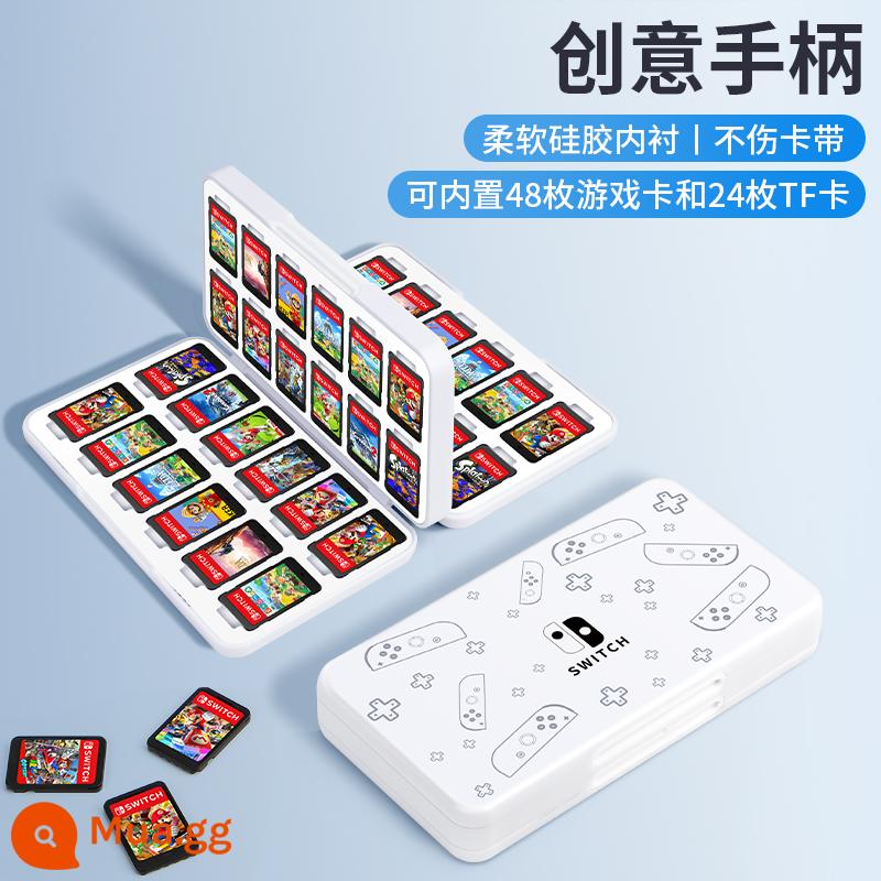 Hộp thẻ chuyển đổi Splatoon 3 Hộp lưu trữ băng cassette Nintendo Thẻ trò chơi Pokémon Zhuzi ns hút từ gói thẻ switcholed dung lượng lớn 24 tay áo bảo vệ gói phụ kiện thợ săn quái vật - Phiên bản nâng cấp silicon gồm 48 miếng [tay cầm sáng tạo] có thể lưu trữ 48 băng cassette + 24 thẻ TF√