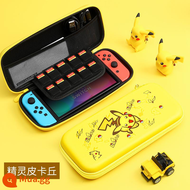 Pokémon Pikachu trọn bộ phụ kiện Ốp lưng bảo vệ Nintendo Switch Túi đựng Switchol vỏ cứng tay cầm màn hình oled Ốp lưng trong suốt silicone mềm hộp thẻ ns vòng tập thể dục hộp vỏ mềm hộp cassette - Hộp cứng Switch "Elf Pikachu" đi kèm phim + nắp