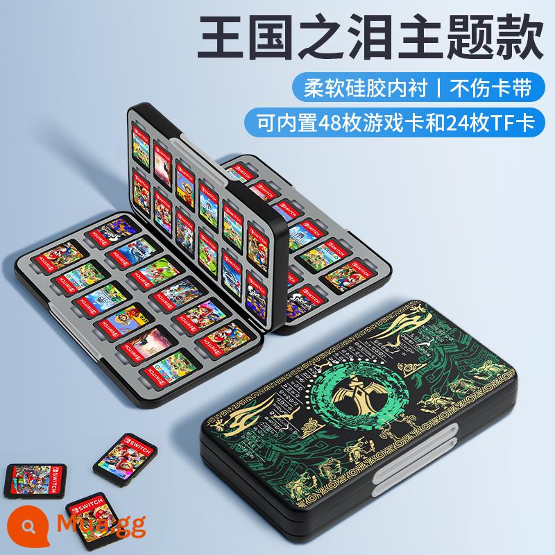 Hộp thẻ chuyển đổi Splatoon 3 Hộp lưu trữ băng cassette Nintendo Thẻ trò chơi Pokémon Zhuzi ns hút từ gói thẻ switcholed dung lượng lớn 24 tay áo bảo vệ gói phụ kiện thợ săn quái vật - Phiên bản nâng cấp silicon gồm 48 miếng [Chủ đề Nước mắt Vương quốc] có thể lưu trữ 48 băng cassette + 24 thẻ TF√