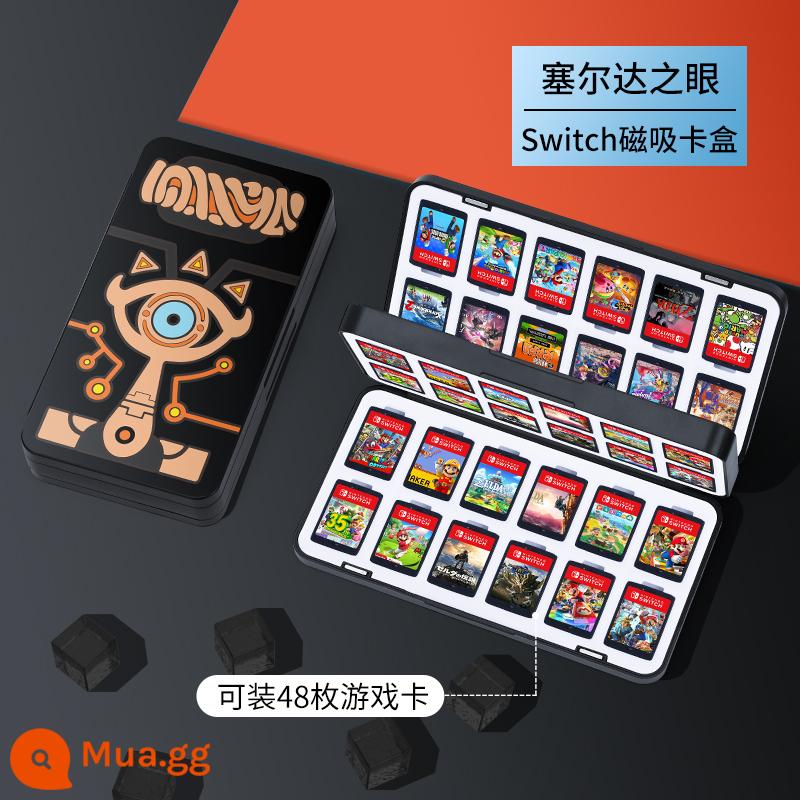 Hộp thẻ chuyển đổi Splatoon 3 Hộp lưu trữ băng cassette Nintendo Thẻ trò chơi Pokémon Zhuzi ns hút từ gói thẻ switcholed dung lượng lớn 24 tay áo bảo vệ gói phụ kiện thợ săn quái vật - 48 miếng [Eye of Zelda] Đóng mở bằng nam châm √Dễ dàng sử dụng