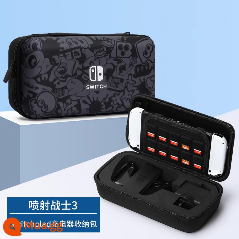 Túi lưu trữ switch chính thức Vỏ bảo vệ switcholed Hộp băng cassette Nintendo ns trọn bộ máy chơi game oled xách tay dung lượng lớn vỏ cứng hộp phụ kiện tay cầm switchlite - Túi đựng đồ Oled Splatoon 3 [có thể đựng sạc + báng cầm]