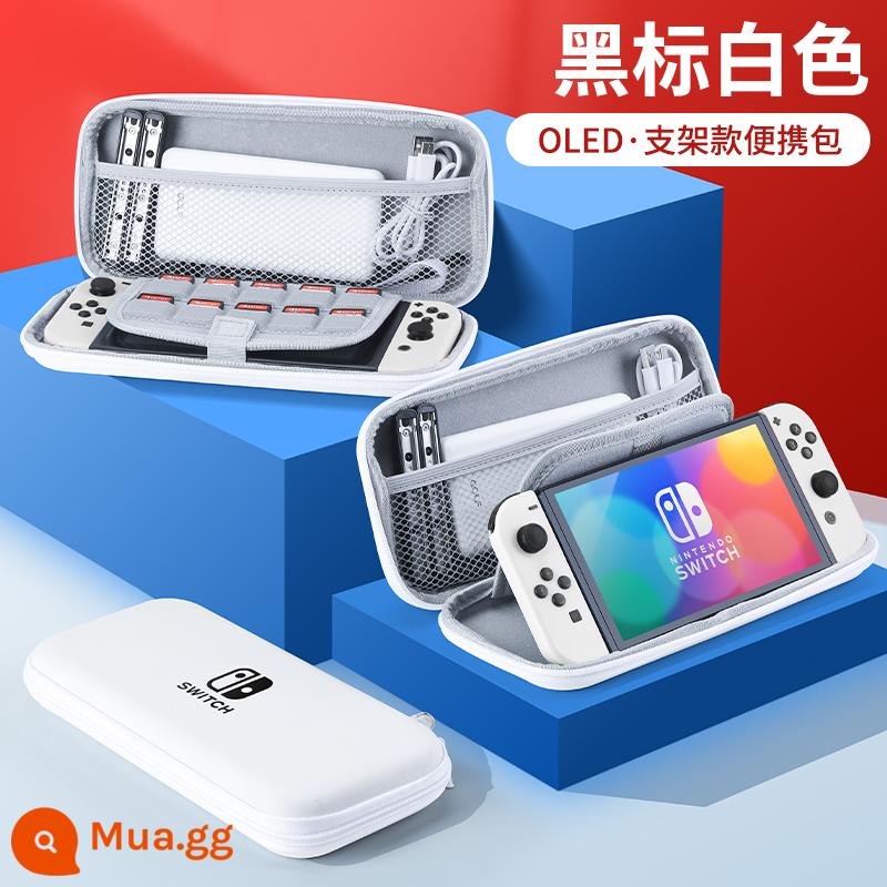 Túi đựng Nintendo Switch Túi bảo vệ Mario ns máy chơi game oled xách tay dung lượng lớn hộp vỏ cứng hộp cassette switcholed siwch tay cầm vỏ tay trọn bộ phụ kiện - Túi cứng đặt stent Oled [nhãn đen trắng] kèm film + nắp