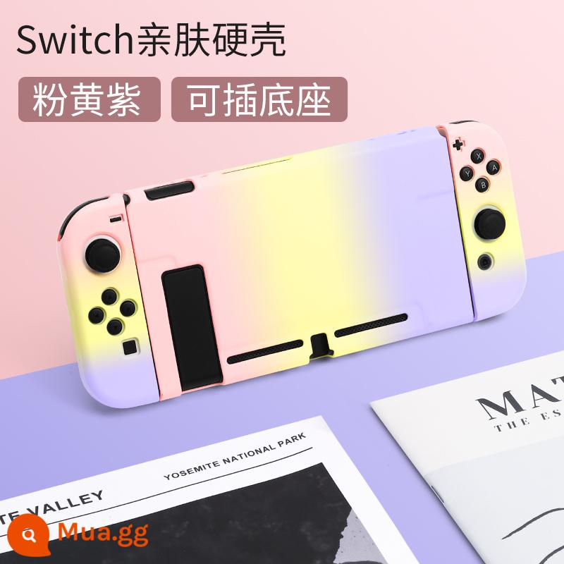 Vỏ bảo vệ Nintendo Switch Lite Vỏ mờ bao gồm tất cả Vỏ màu nsl Vỏ cứng trong suốt Vỏ silicon Switcholed ns Vỏ silicon mềm siêu mỏng Vỏ switchlite Phụ kiện oled - Vỏ thân thiện với da chuyển đổi "gradient hồng, vàng và tím" √ màng + nắp miễn phí