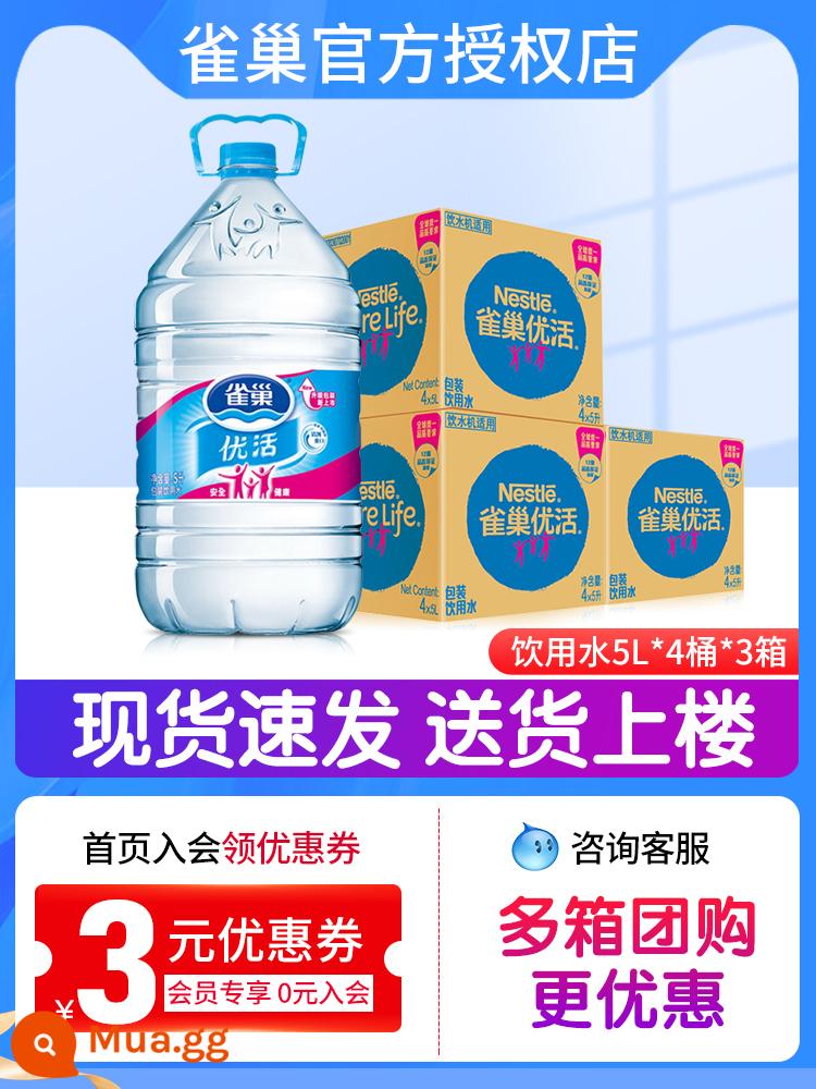 Nestle Youhuo Nước Uống 5L * 4 Thùng FCL Miễn Phí Vận Chuyển Nhà Văn Phòng Thùng Chai Lớn Nước Tinh Khiết Không Nước Khoáng - [Nước uống 5L*4 thùng*3 hộp] giá thấp nhất là 28,9 nhân dân tệ/hộp