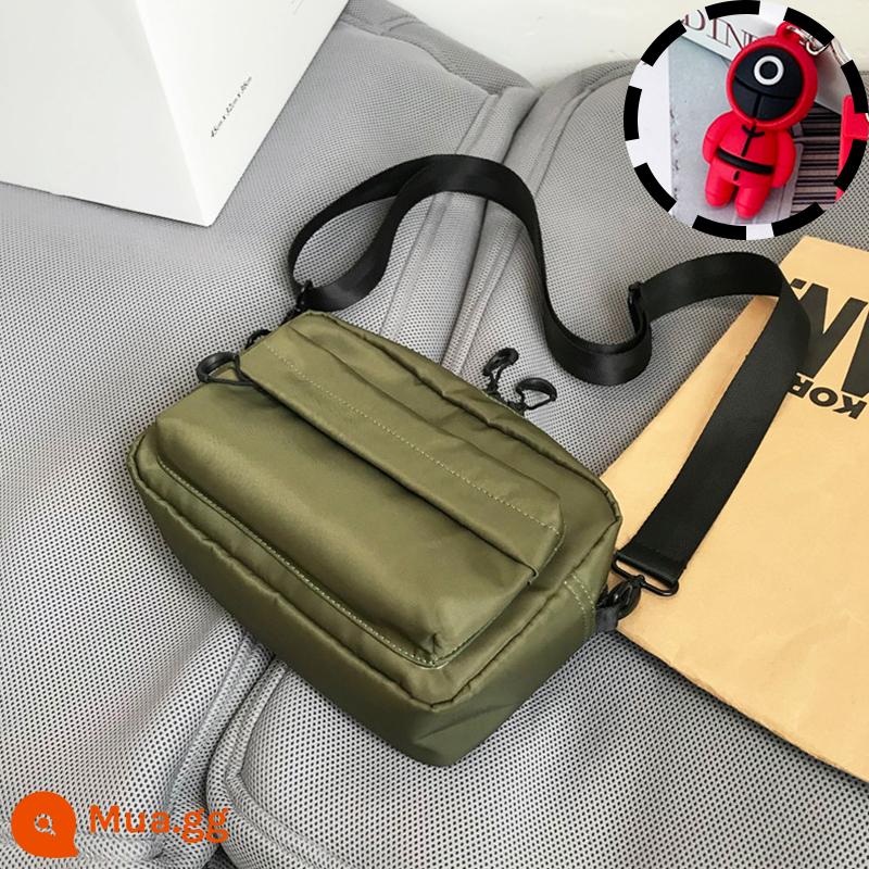 Túi satchel túi đeo chéo thông thường cho nam túi đeo vai ins thương hiệu hợp thời trang túi treo học sinh túi nhỏ xu hướng đường phố túi xách Nhật Bản - trò chơi dự phòng màu xanh lá cây