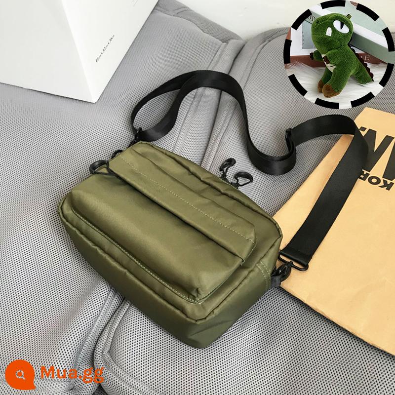 Túi satchel túi đeo chéo thông thường cho nam túi đeo vai ins thương hiệu hợp thời trang túi treo học sinh túi nhỏ xu hướng đường phố túi xách Nhật Bản - khủng long xanh