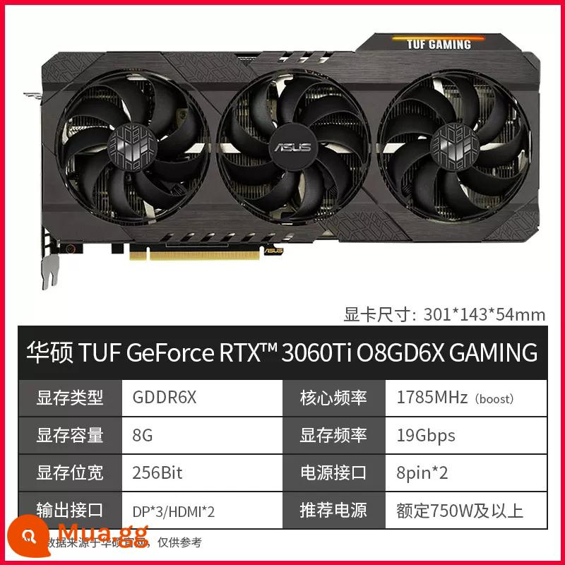 ASUS RTX3060 3060TI TUF máy tính để bàn lắp ráp máy tính card màn hình độc lập Raptor ROG chơi game card đồ họa game - ASUS TUF-RTX3060TI-08GD6X