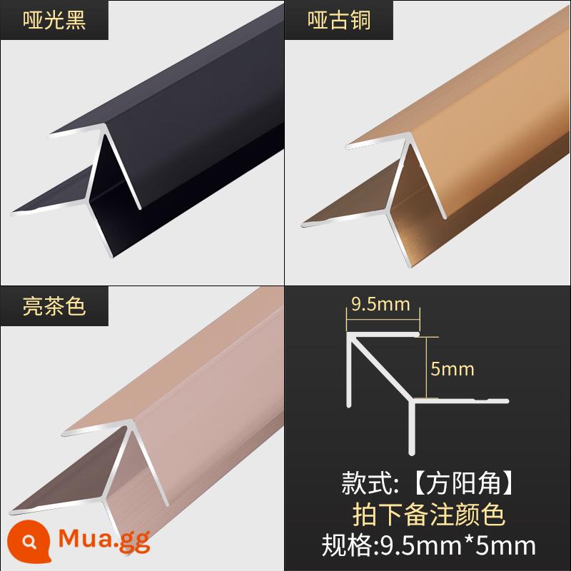 Tấm ốp tường 5mm9mm dải cạnh gỗ veneer hợp kim nhôm nhọn dải bảo vệ chống va chạm gói I-line kim loại âm góc dải cạnh - Dải bảo vệ chống va chạm 5 cm (3 mét), chụp ảnh và ghi chú màu sắc