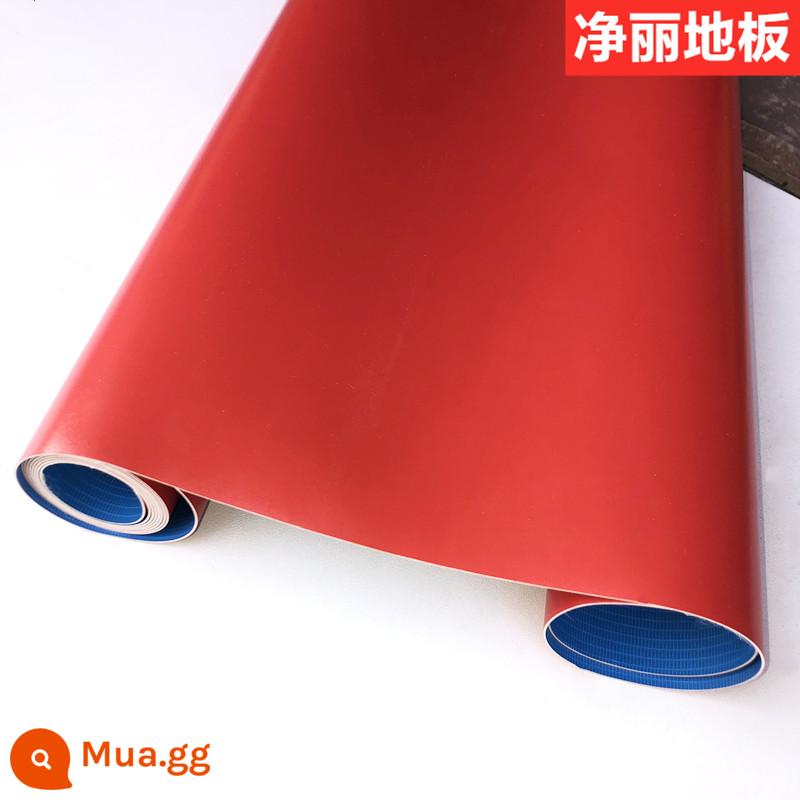 Xám đen trắng đồng màu PVC sàn da dày chống thấm nước da kỹ thuật thương mại hội trường triển lãm nhà xưởng dán sàn - Màu đỏ 1,2mm