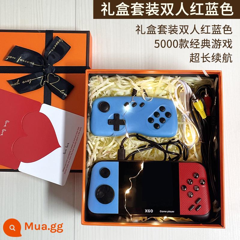 Bảng điều khiển trò chơi 2022 Mô hình mới có thể được kết nối với Arcade Cube Cube Super Mario Pokemon Boxing Hai chiếc Puzzle Puzzle Puzzle Puzzle Puzzle Puzz - Tích hợp 5.000 trò chơi [Hộp quà tặng đặc biệt] Hai người xanh đỏ ★ Màn hình màu bảo vệ mắt ánh sáng dịu độ phân giải cao