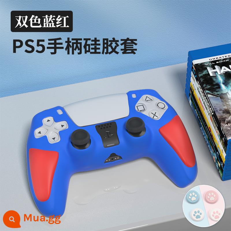 Thích hợp cho tay cầm Sony PS5 vỏ bảo vệ silicone bọc tay cầm ưu tú bao gồm tất cả ghế sạc không có tay cầm nắp rocker phụ kiện ngoại vi vỏ bảo vệ thấm hút mồ hôi chống trượt chống bụi hai mảnh trong suốt siêu mỏng P - Hai màu [Xanh đậm]★ Mũ lưỡi trai miễn phí