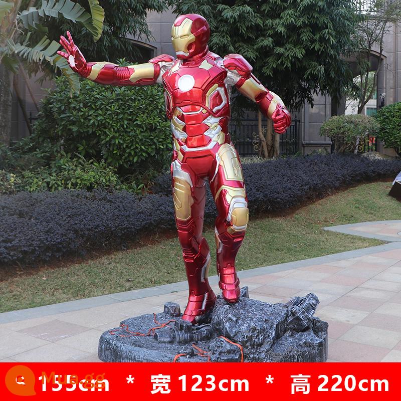 Marvel Iron Man Hulkbuster giáp điêu khắc MK7MK50 1 đến 1 mẫu trang trí phòng khách tầng-đứng lớn vật trang trí - Phiên bản tấn công của Iron Man cao 2,2 mét