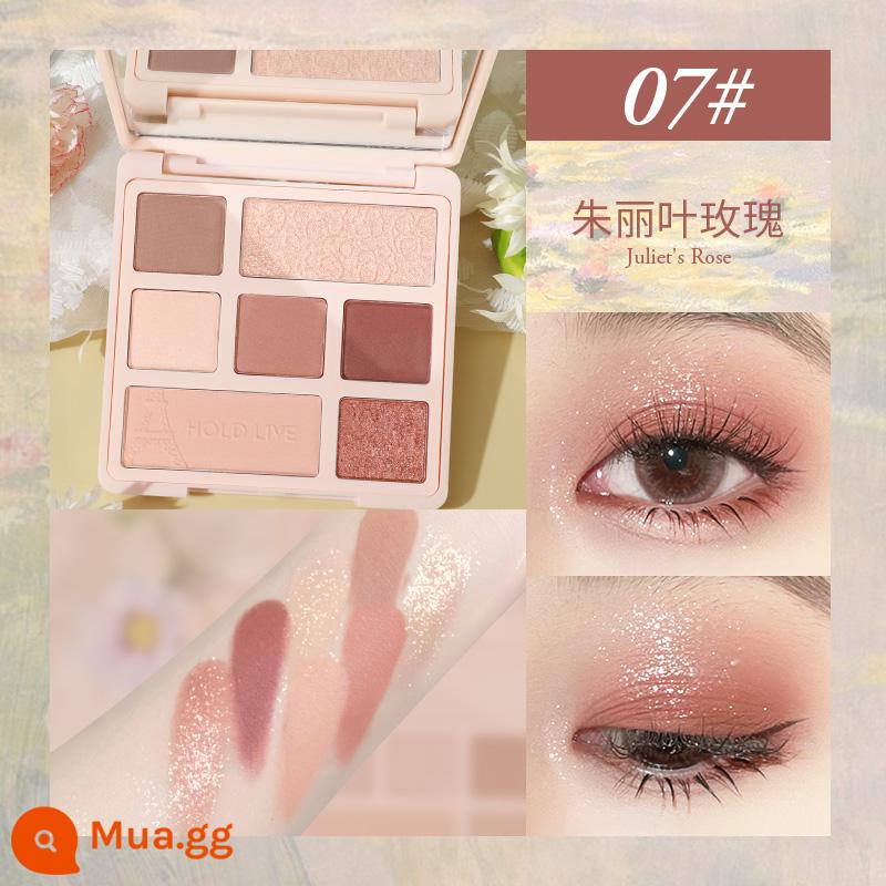 GIỮ SỐNG Vườn Paris Eyeshadow Palette Trà Sữa Màu Đất Hốc Tranh Sơn Dầu Cánh Hoa Hạt Mờ Thỏ Phấn Mắt - 707#Hoa Hồng Juliet