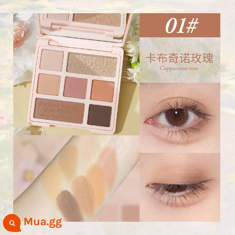 GIỮ SỐNG Vườn Paris Eyeshadow Palette Trà Sữa Màu Đất Hốc Tranh Sơn Dầu Cánh Hoa Hạt Mờ Thỏ Phấn Mắt - Hoa hồng Cappuccino 701#