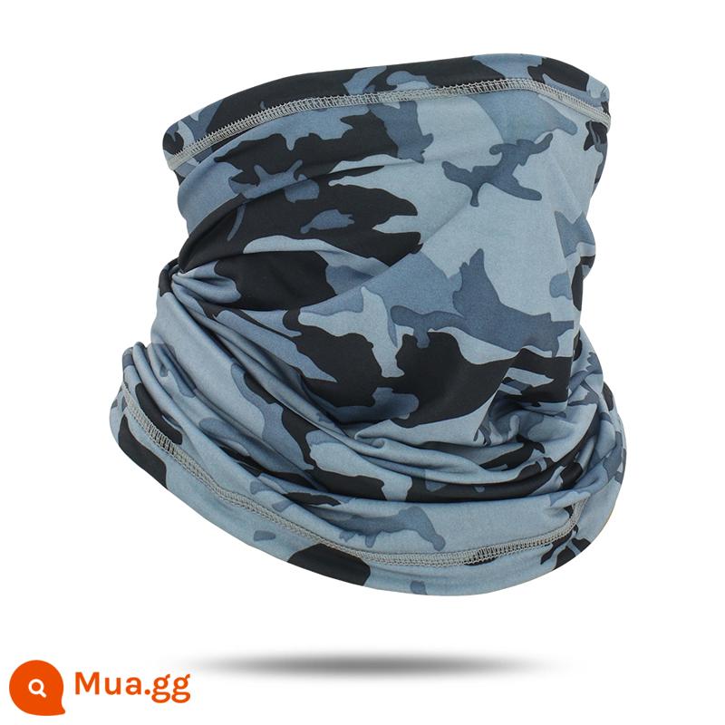 Mặt Nạ Chống Nắng Băng Lụa Băng Đô Cài Tóc Turban Gọng Nam Cổ Bao Mùa Hè Khăn Choàng Cổ Thể Thao Ngoài Trời Xe Đạp Mặt Khăn Đi Thiết Bị - Milk Ice Silk Style-Flight Grey [1 Gói]