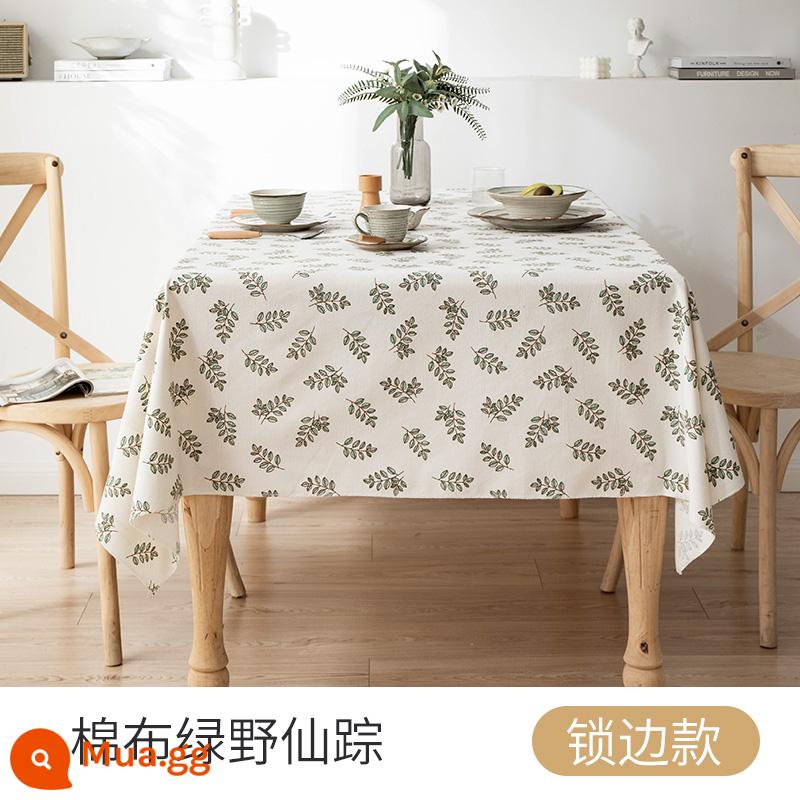 Khăn trải bàn bằng vải lanh và cotton kiểu Nhật ins gió hình chữ nhật retro ký túc xá bàn học sinh khăn trải bàn phòng ngủ lưới hoạt hình màu đỏ thảm trải bàn - Không viền bông Wizard of Oz