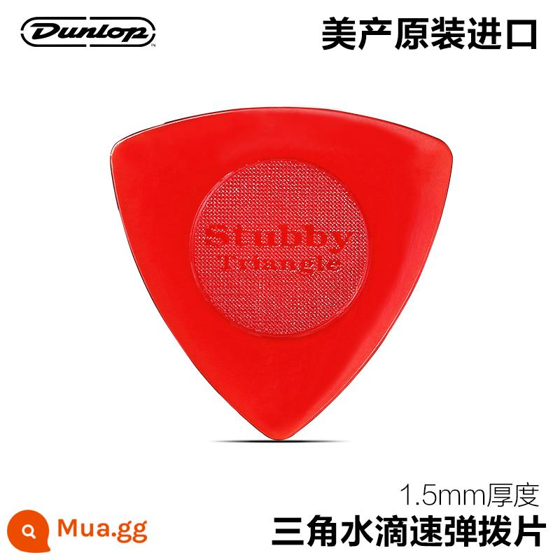 Dunlop Dunlop Điện Acoustic Plectrum Jazz Bass Lớn Tam Giác Nhỏ Giọt Nước Dân Gian Đàn Guitar Quét Dây Chống trơn trượt - Giọt nước hình tam giác lớn 1,5mm