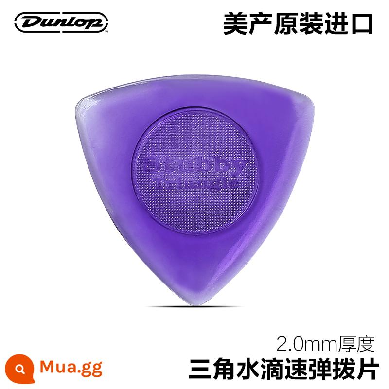 Dunlop Dunlop Điện Acoustic Plectrum Jazz Bass Lớn Tam Giác Nhỏ Giọt Nước Dân Gian Đàn Guitar Quét Dây Chống trơn trượt - Giọt nước hình tam giác lớn 2.0mm