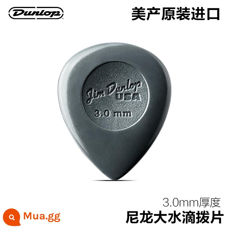 Dunlop Dunlop Điện Acoustic Plectrum Jazz Bass Lớn Tam Giác Nhỏ Giọt Nước Dân Gian Đàn Guitar Quét Dây Chống trơn trượt - Nylon thả lớn 3.0mm