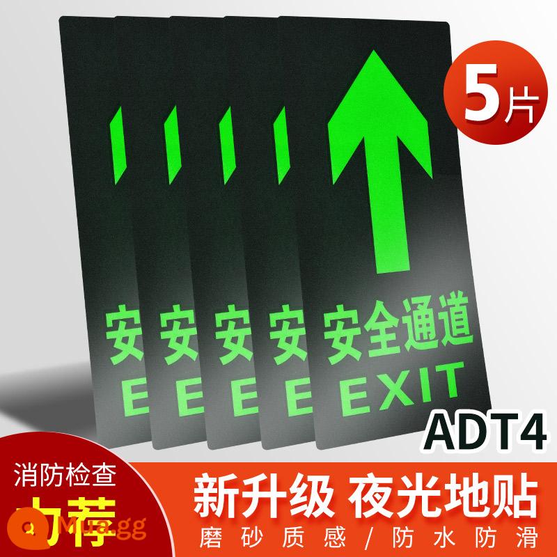 Biển báo thoát an toàn dạ quang dán tường dán sàn cầu thang đoạn sơ tán khẩn cấp biển báo thoát hiểm khẩn cấp biển báo cháy biển báo nhắc nhở tự phát sáng dán mốc huỳnh quang biển cảnh báo biển báo dán - 5 lối đi an toàn để đi thẳng