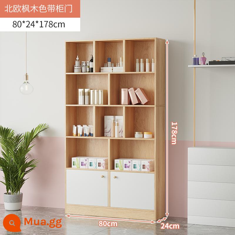 Tủ trưng bày mỹ phẩm làm đẹp đơn giản tủ trưng bày sản phẩm kệ trưng bày shop chăm sóc móng tay trưng bày shop mẹ và bé container - Cổng phong Bắc Âu 80 cm