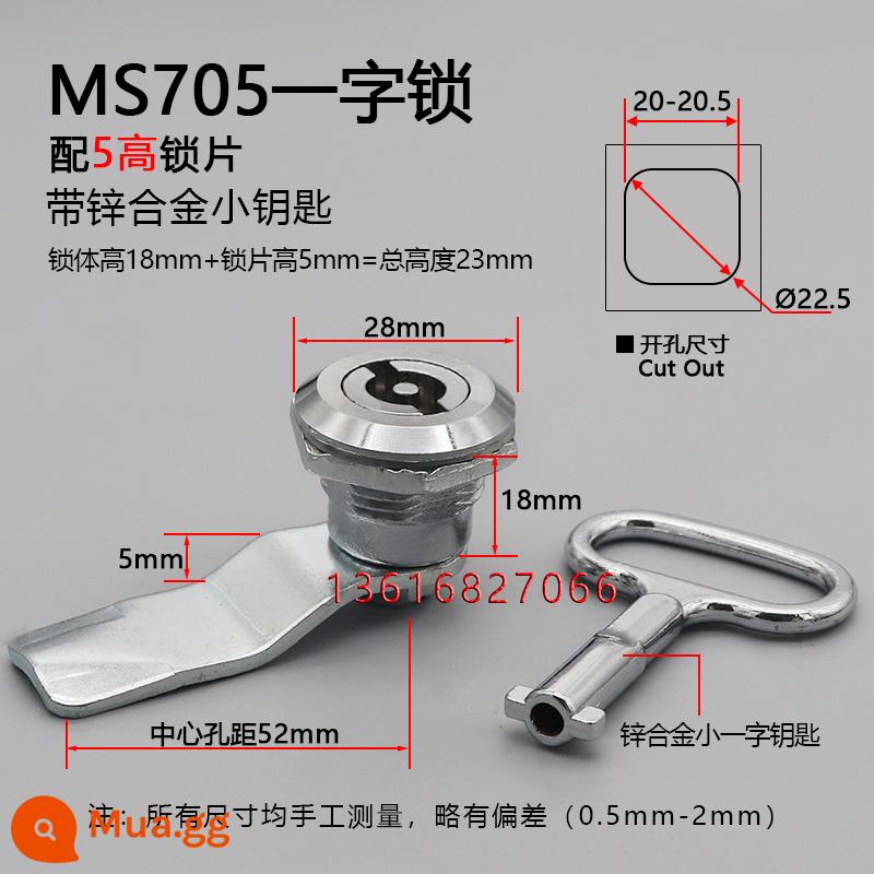 Hộp phân phối khóa cửa tủ MS705 khóa lưỡi một từ hình tam giác Điện vỏ chính thiết bị thùng rác khóa hợp kim kẽm - Hợp kim kẽm MS705-18 lõi khóa một chữ 5 miếng uốn cao