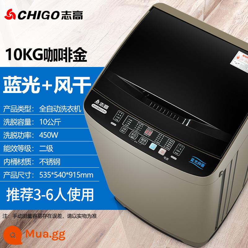 Zhigao 7.5/8,5 kg Máy giặt đầy đủ -Nội thất cho thuê ký túc xá nhỏ trẻ em cho trẻ em - ⒑Kilogram vàng ánh sáng xanh phong cách khô thoáng