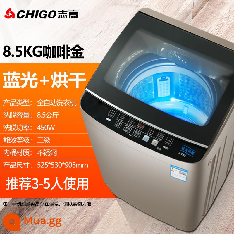 Zhigao 7.5/8,5 kg Máy giặt đầy đủ -Nội thất cho thuê ký túc xá nhỏ trẻ em cho trẻ em - ⒏⒌kg sấy năng lượng vàng