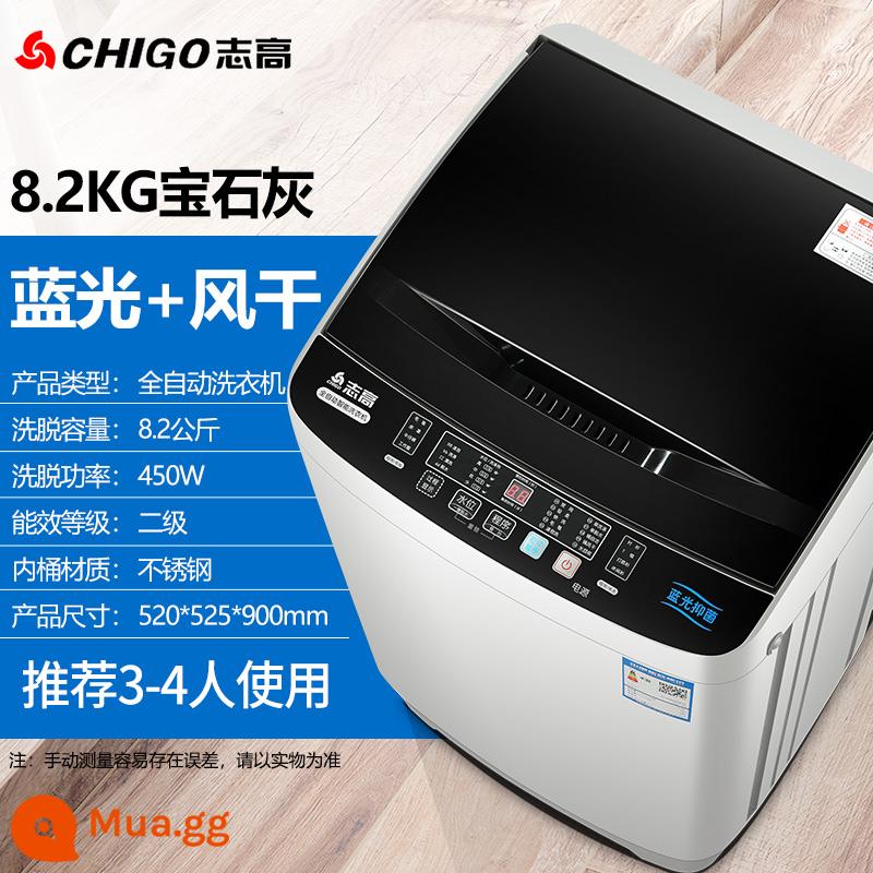 Zhigao 7.5/8,5 kg Máy giặt đầy đủ -Nội thất cho thuê ký túc xá nhỏ trẻ em cho trẻ em - ⒏⒉kg sấy khô bằng ánh sáng xanh xám