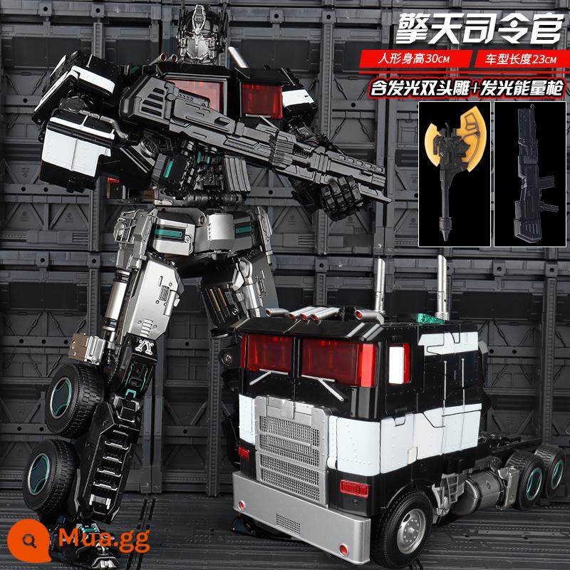 Đồ chơi biến dạng Mamba đen Optimus MP King Kong xe robot hợp kim chính hãng Bumblebee mô hình Hình - [Đại bàng hai đầu phát sáng + Vũ khí kép phát sáng] Chỉ huy bầu trời tối LS13B