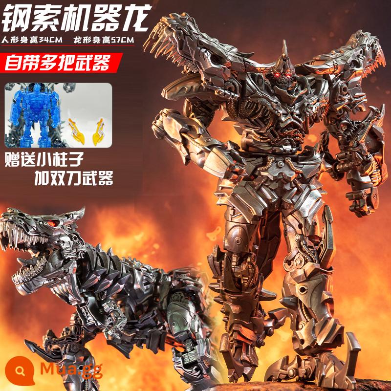 Đồ chơi biến dạng Mamba đen Optimus MP King Kong xe robot hợp kim chính hãng Bumblebee mô hình Hình - [Tặng cột nhỏ + đôi mắt phát sáng] Dây thép có sẵn