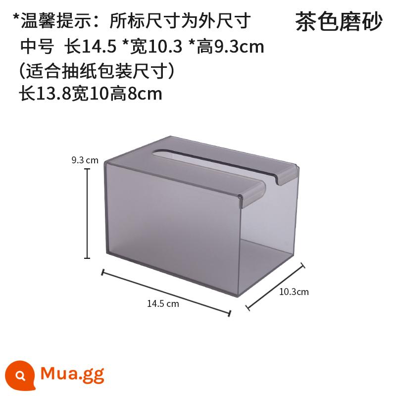 hộp khăn giấy không đục lỗ treo tường giấy vệ sinh có thể chiết xuất khăn mặt giấy mềm hộp khăn giấy nhà bếp phòng thay đồ nhà vệ sinh đơn giản và sáng tạo - Kích thước trung bình mờ màu nâu có thể chứa 130 máy bơm không có dấu vết dán giấy vệ sinh có thể tháo rời Thông số kỹ thuật 139*190