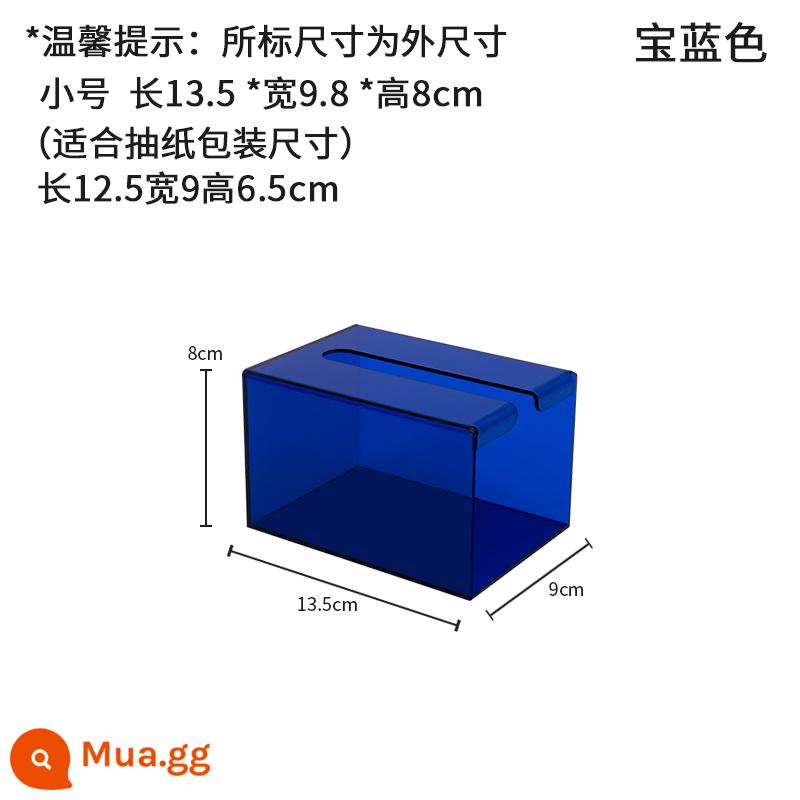 hộp khăn giấy không đục lỗ treo tường giấy vệ sinh có thể chiết xuất khăn mặt giấy mềm hộp khăn giấy nhà bếp phòng thay đồ nhà vệ sinh đơn giản và sáng tạo - Sapphire kích thước nhỏ có thể chứa 100 miếng dán không dấu Thông số kỹ thuật giấy vệ sinh có thể tháo rời: 120 * 180