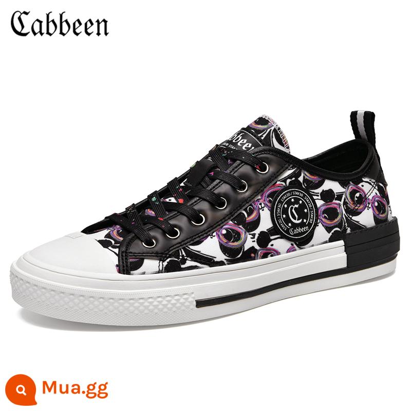 Carbine Giày Vải Nam Hoạt Hình Graffiti Nam Sneakers 2023 Mới Hợp Thời Trang Mùa Xuân Nam Giày Vải Thời Trang - đen