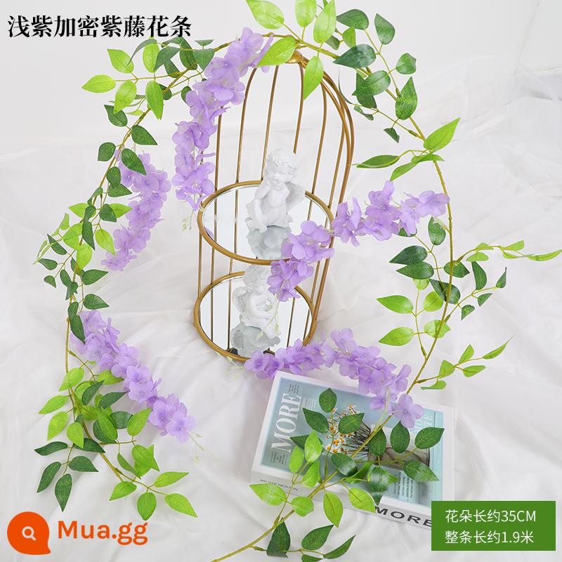 Mô phỏng Wisteria hoa hoa giả tím treo trần hoa cây nho trong nhà trang trí đám cưới mây nhựa dải hoa cây nho - 1 dải hoa tử đằng màu tím nhạt