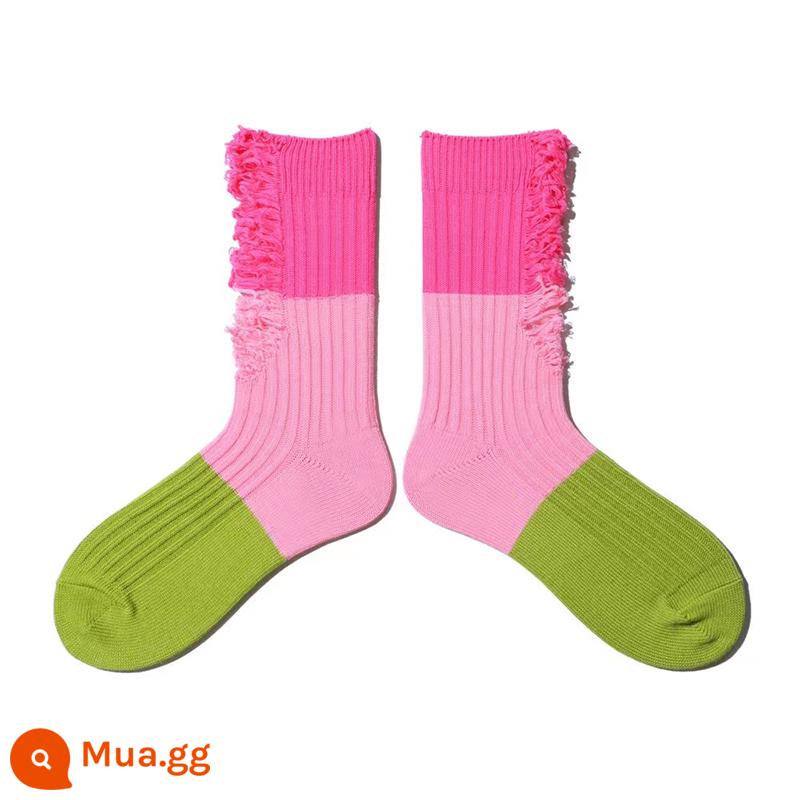 Nick Sesss SOCKS PIME BEGGAR SOCKS SOCK - Phối màu hồng và xanh