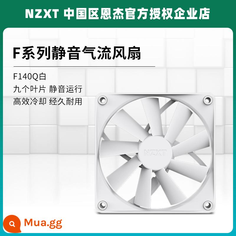 NZXT Enjie F120 F140 P Q RGB đen trắng im lặng áp suất gió thể tích không khí kiểm soát nhiệt độ nước làm mát quạt làm mát - F140Q màu trắng đi kèm bộ lọc bụi + hai cáp điều khiển nhiệt độ tối thiểu