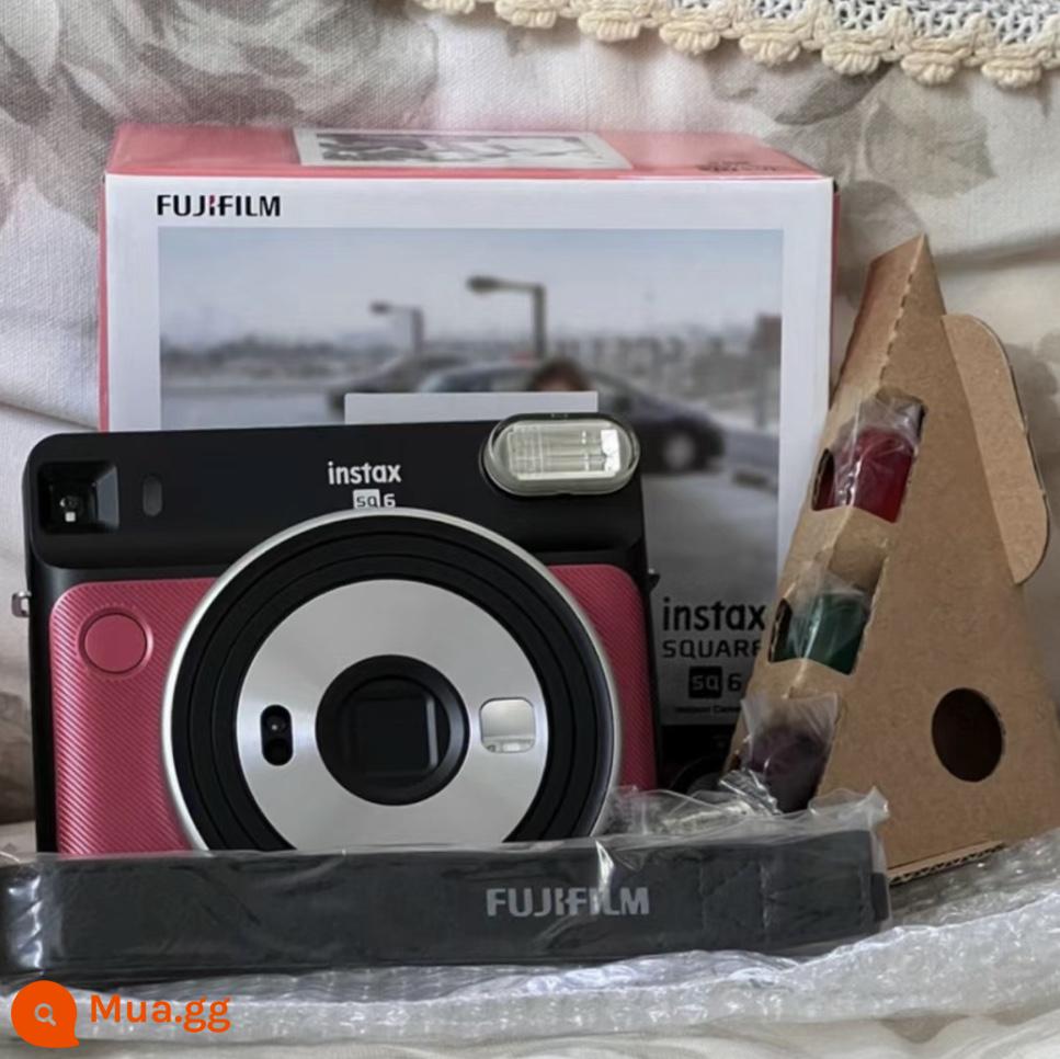 Máy ảnh chụp ảnh dùng một lần Fuji SQ1SQ6SQ40 InstaxSq1 Sq6 Sq40 Polaroid mới tinh - đỏ hồng ngọc