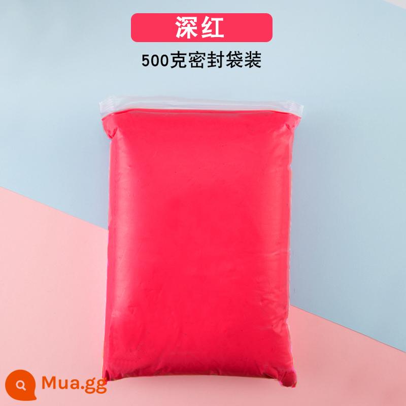 Đất siêu nhẹ 500g màu bùn túi lớn tự làm gương handmade không gian bùn plasticine đất sét nhẹ gói lớn 500g - màu đỏ