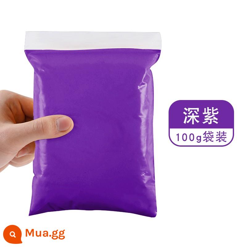 Đất siêu nhẹ 500g màu bùn túi lớn tự làm gương handmade không gian bùn plasticine đất sét nhẹ gói lớn 500g - Tím đậm 100g