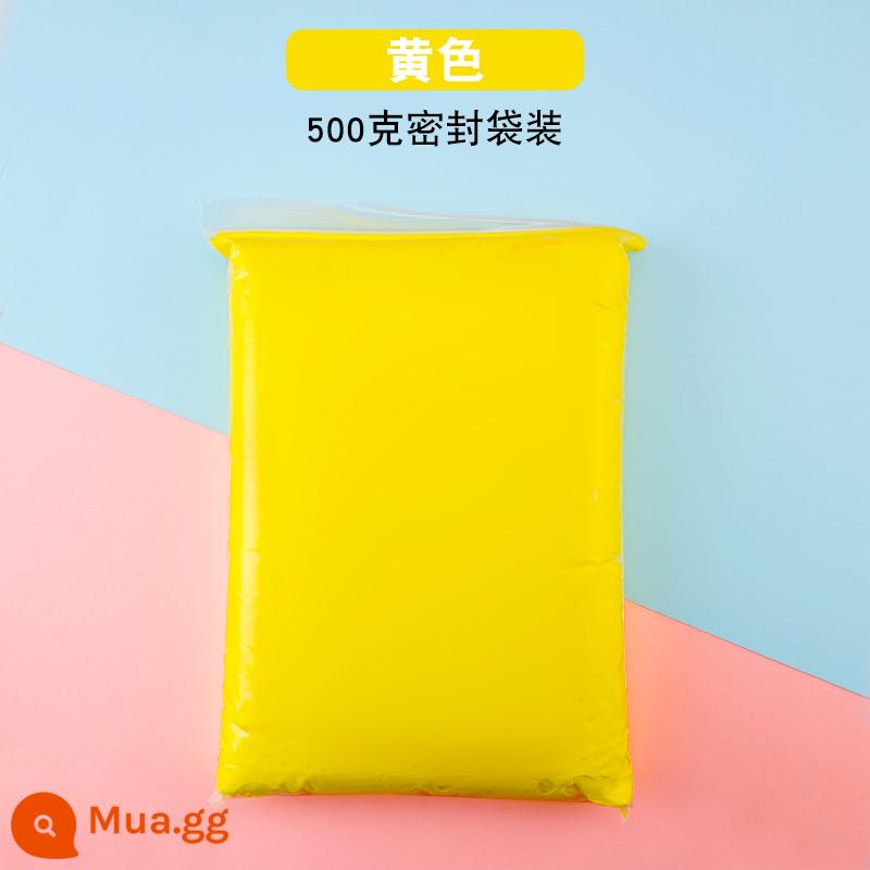 Đất siêu nhẹ 500g màu bùn túi lớn tự làm gương handmade không gian bùn plasticine đất sét nhẹ gói lớn 500g - Màu vàng vừa 500g